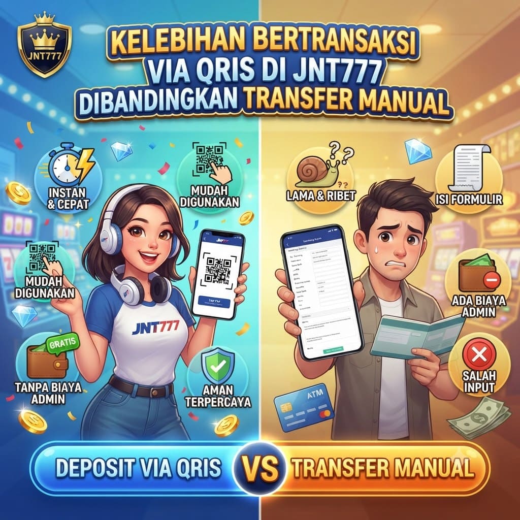 Kelebihan Bertransaksi via QRIS di JNT777 Dibandingkan Transfer Manual